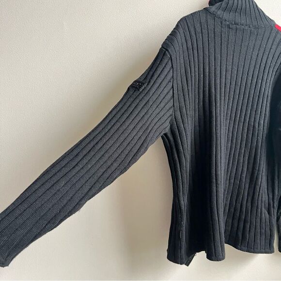 VTG Versace Jeans Coture Full Zip Ribbed Long Sleeve Sweater jacket Mens XXL - Picture 15 of 16